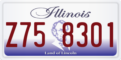 IL license plate Z758301