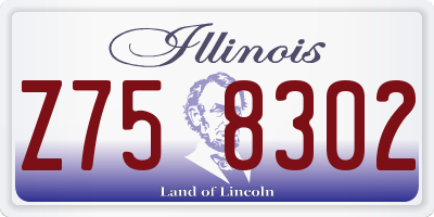 IL license plate Z758302