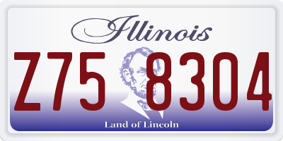 IL license plate Z758304