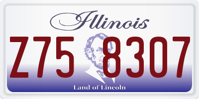 IL license plate Z758307