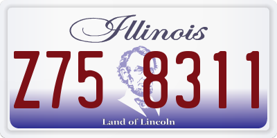 IL license plate Z758311