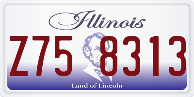 IL license plate Z758313
