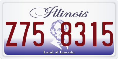 IL license plate Z758315