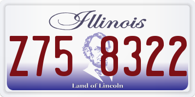 IL license plate Z758322