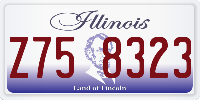 IL license plate Z758323