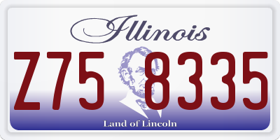 IL license plate Z758335