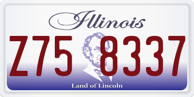 IL license plate Z758337