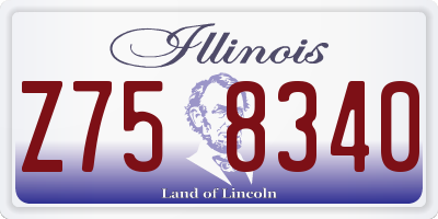 IL license plate Z758340