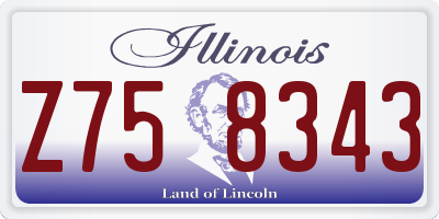 IL license plate Z758343