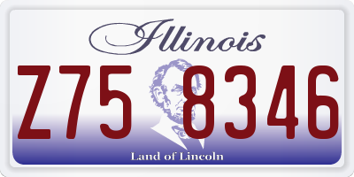 IL license plate Z758346
