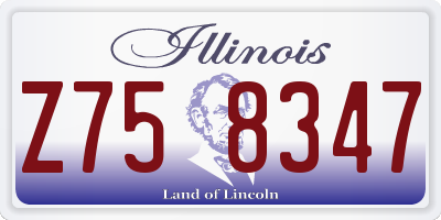 IL license plate Z758347