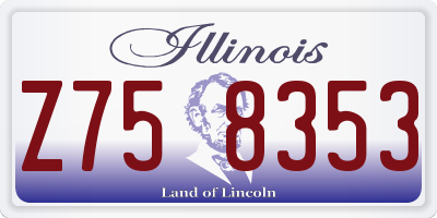 IL license plate Z758353
