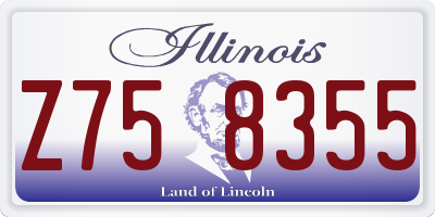 IL license plate Z758355