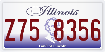 IL license plate Z758356