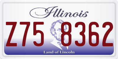 IL license plate Z758362