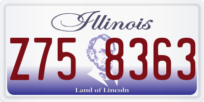 IL license plate Z758363