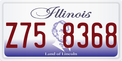 IL license plate Z758368