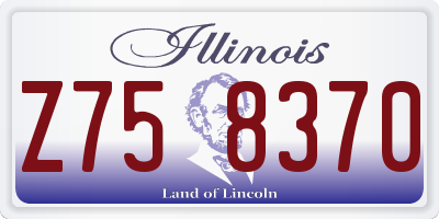 IL license plate Z758370