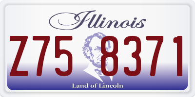 IL license plate Z758371