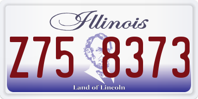 IL license plate Z758373