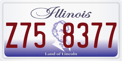 IL license plate Z758377