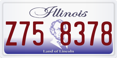 IL license plate Z758378