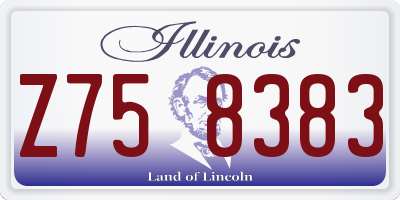IL license plate Z758383