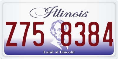 IL license plate Z758384