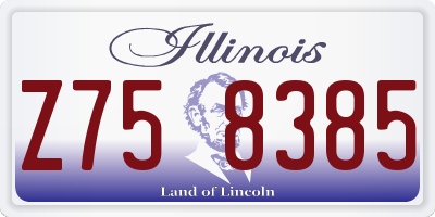 IL license plate Z758385
