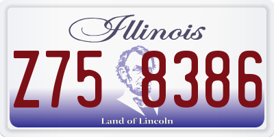 IL license plate Z758386