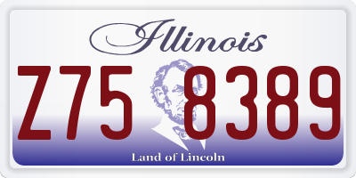 IL license plate Z758389