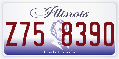 IL license plate Z758390