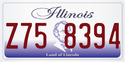 IL license plate Z758394