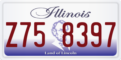 IL license plate Z758397