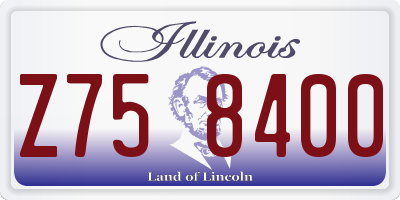 IL license plate Z758400