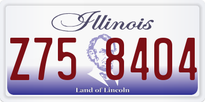IL license plate Z758404