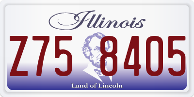 IL license plate Z758405