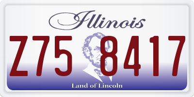 IL license plate Z758417