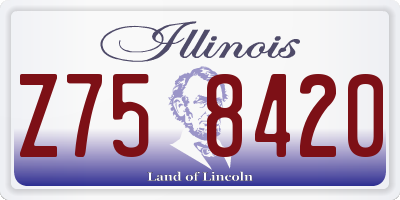 IL license plate Z758420