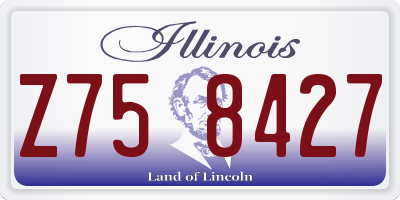 IL license plate Z758427
