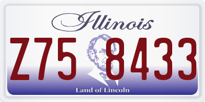 IL license plate Z758433