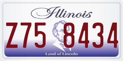 IL license plate Z758434