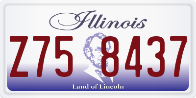 IL license plate Z758437
