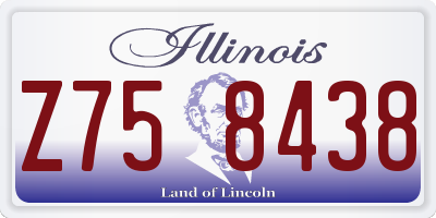 IL license plate Z758438