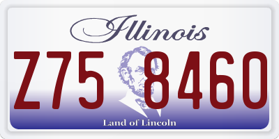 IL license plate Z758460