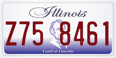 IL license plate Z758461
