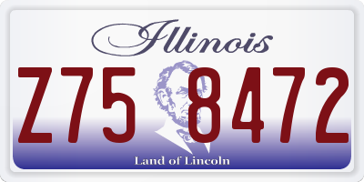 IL license plate Z758472