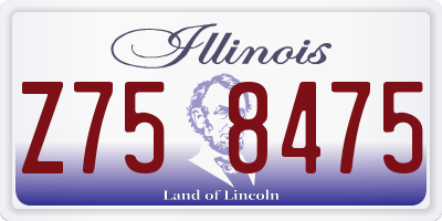 IL license plate Z758475