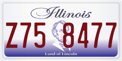 IL license plate Z758477