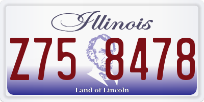 IL license plate Z758478